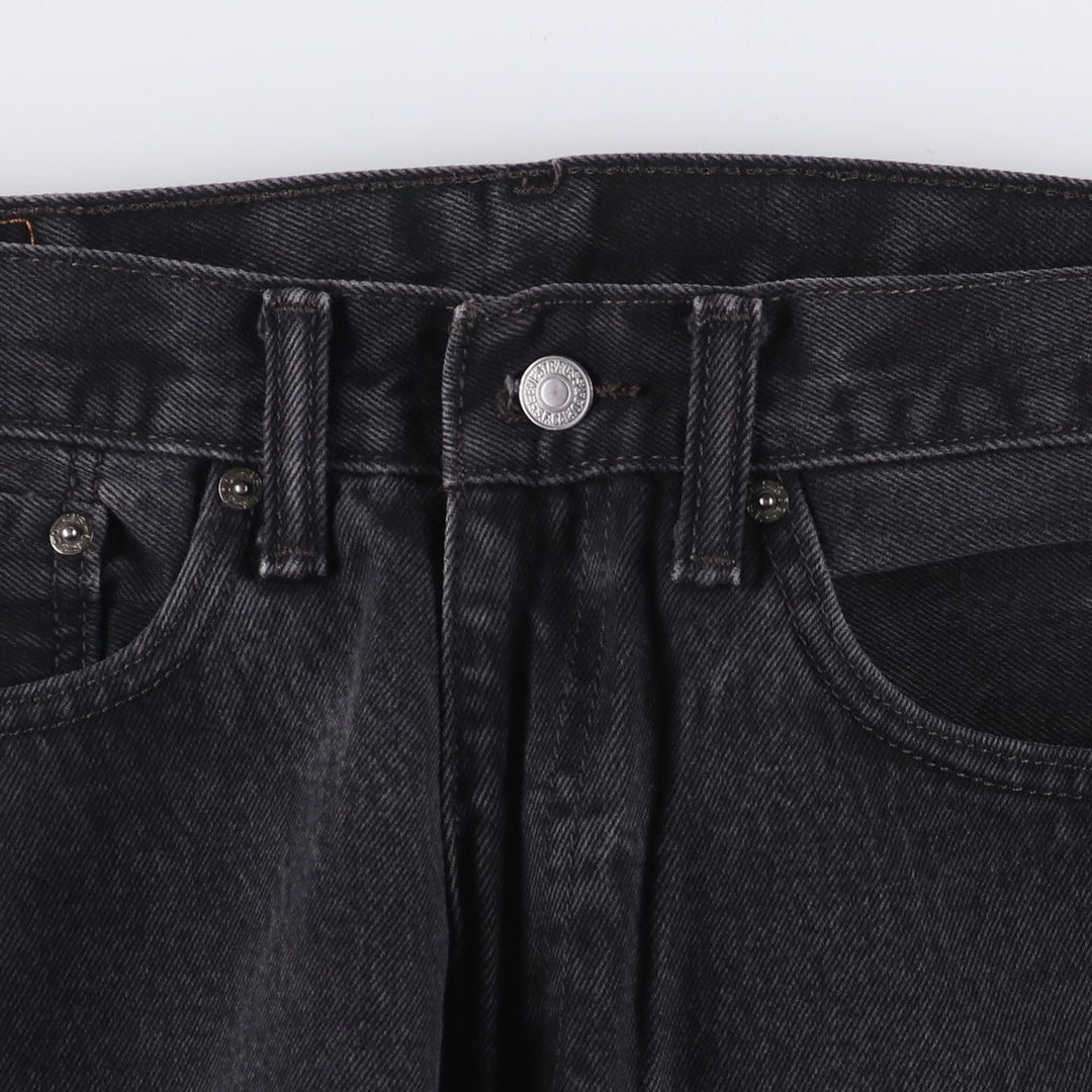 Levi's 505 Black Denim Tapered Denim Pants for Men, W34 equivalent cotton black type Vintage Second Hand