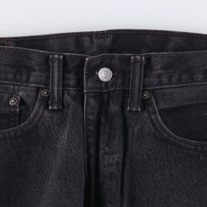 Levi's 505 Black Denim Tapered Denim Pants for Men, W34 equivalent cotton black type Vintage Second Hand