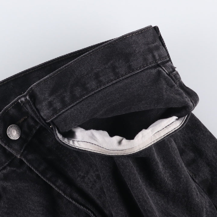 Levi's 505 Black Denim Tapered Denim Pants for Men, W34 equivalent cotton black type Vintage Second Hand