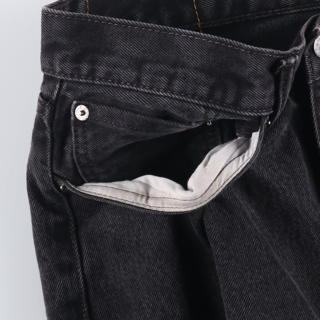 Levi's 505 Black Denim Tapered Denim Pants for Men, W34 equivalent cotton black type Vintage Second Hand