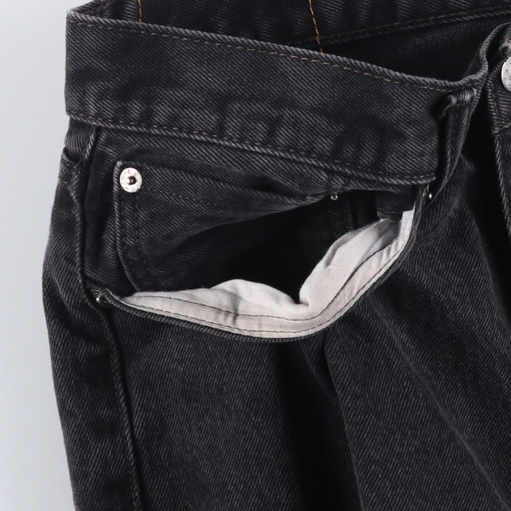 Levi's 505 Black Denim Tapered Denim Pants for Men, W34 equivalent cotton black type Vintage Second Hand