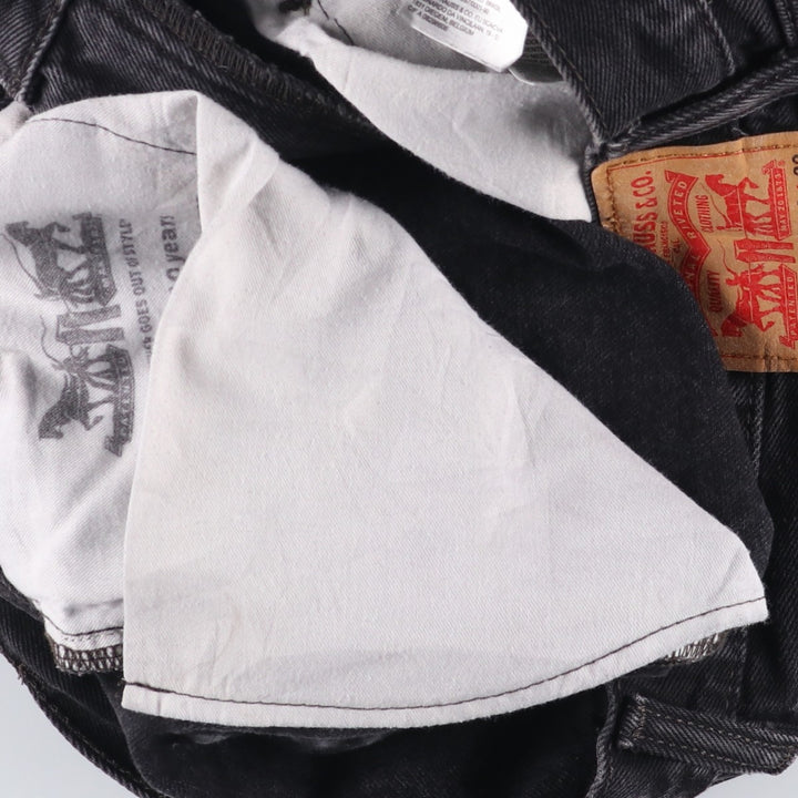 Levi's 505 Black Denim Tapered Denim Pants for Men, W34 equivalent cotton black type Vintage Second Hand