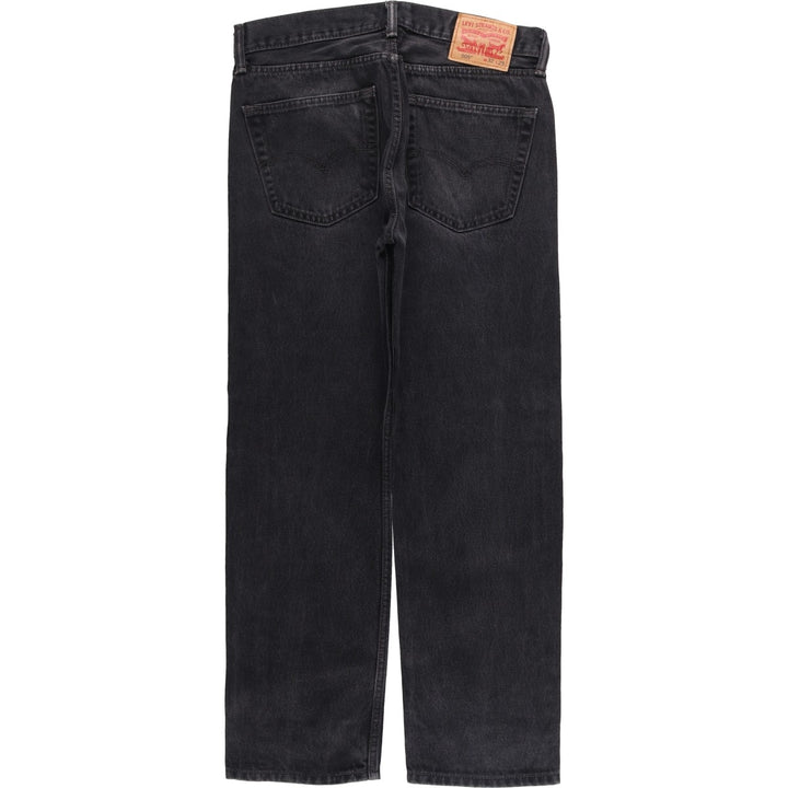 Levi's 505 Black Denim Tapered Denim Pants for Men, W33 equivalent cotton black type Vintage Second Hand