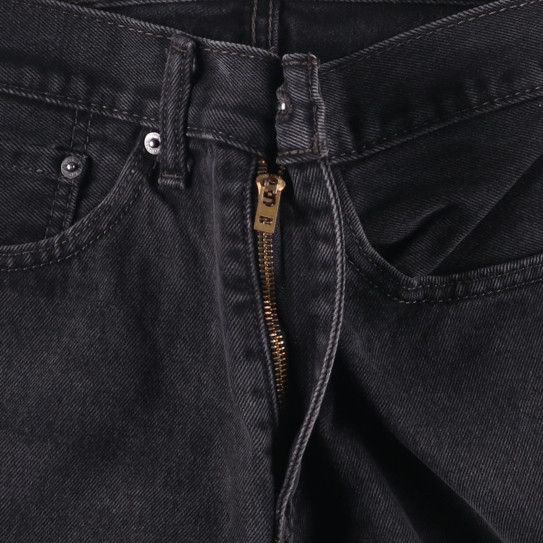 Levi's 505 Black Denim Tapered Denim Pants for Men, W33 equivalent cotton black type Vintage Second Hand