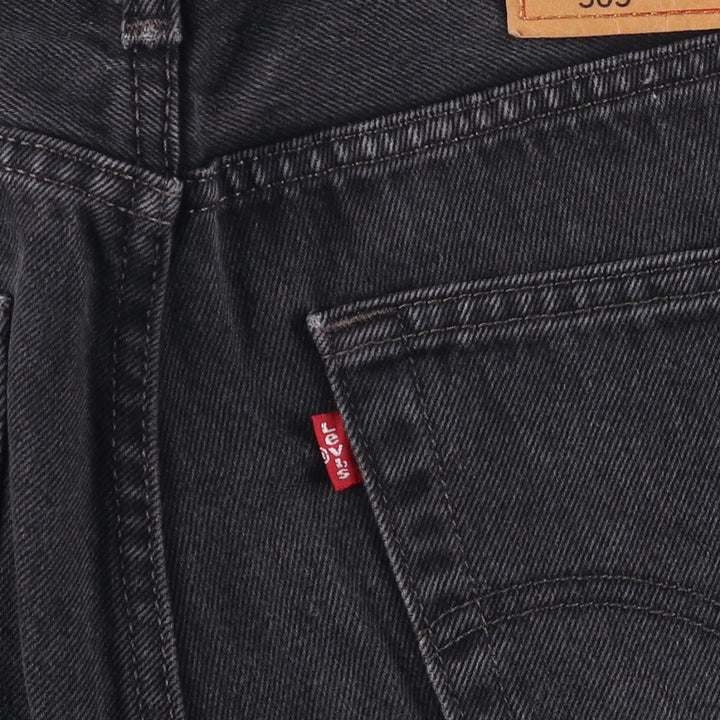 Levi's 505 Black Denim Tapered Denim Pants for Men, W33 equivalent cotton black type Vintage Second Hand