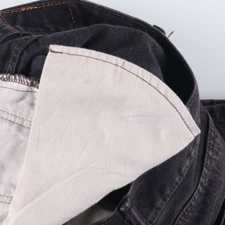 Levi's 505 Black Denim Tapered Denim Pants for Men, W33 equivalent cotton black type Vintage Second Hand