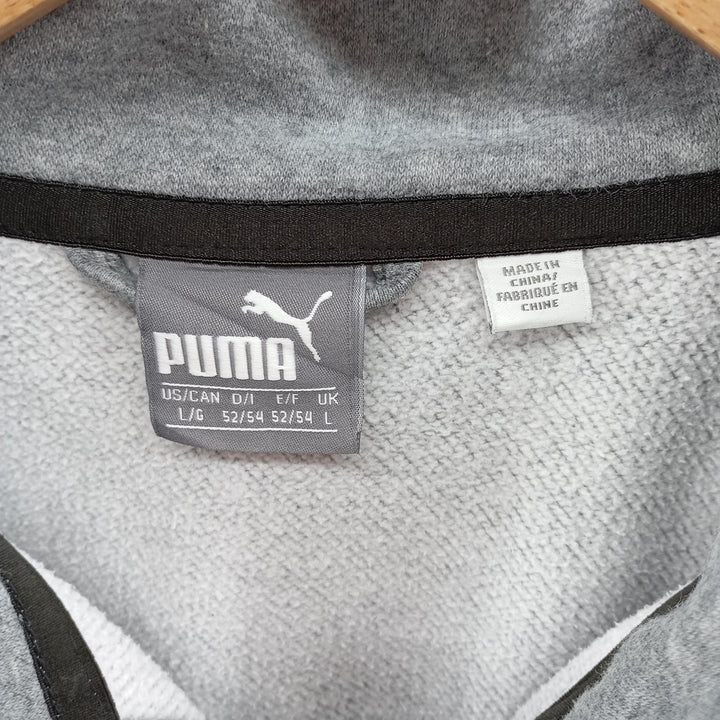 PUMA full-zip sweatshirt, men's size L cotton gray type Vintage Second Hand