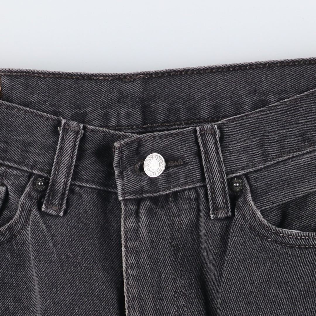 Levi's 505 Black Denim Tapered Denim Pants for Men, W31 equivalent cotton black type Vintage Second Hand