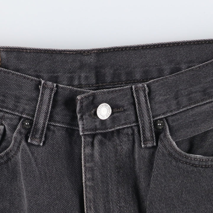 Levi's 505 Black Denim Tapered Denim Pants for Men, W31 equivalent cotton black type Vintage Second Hand