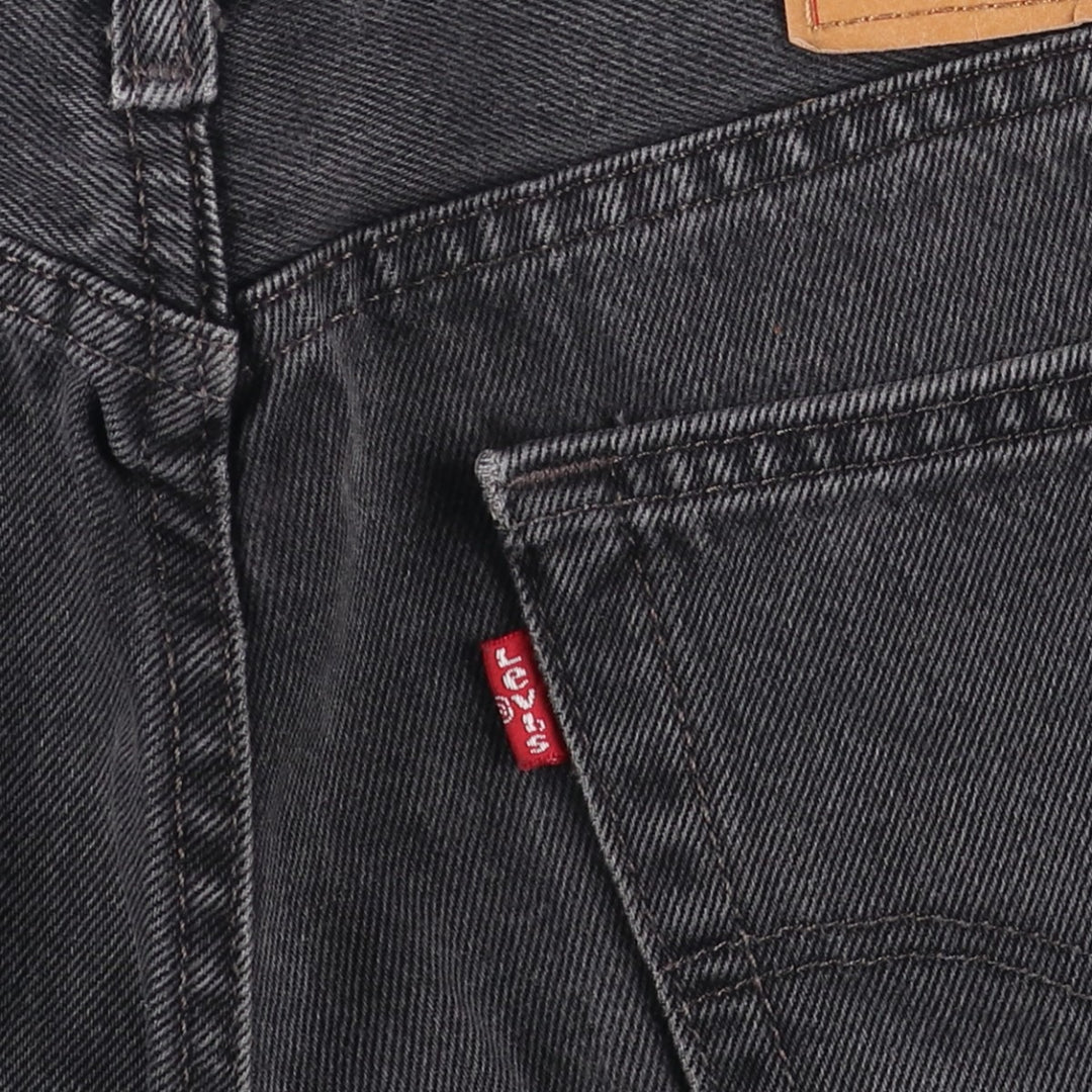 Levi's 505 Black Denim Tapered Denim Pants for Men, W31 equivalent cotton black type Vintage Second Hand