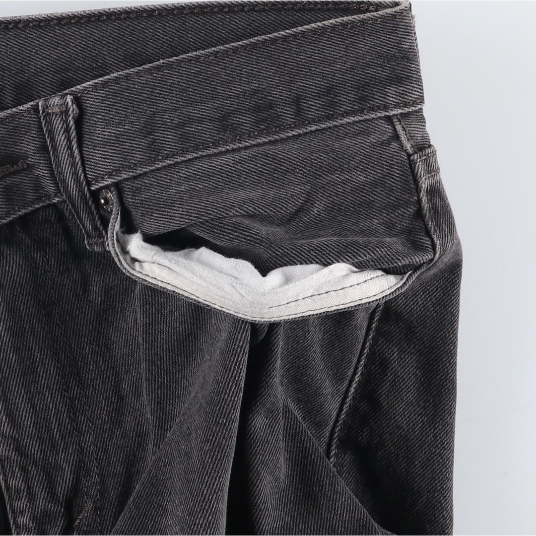 Levi's 505 Black Denim Tapered Denim Pants for Men, W31 equivalent cotton black type Vintage Second Hand