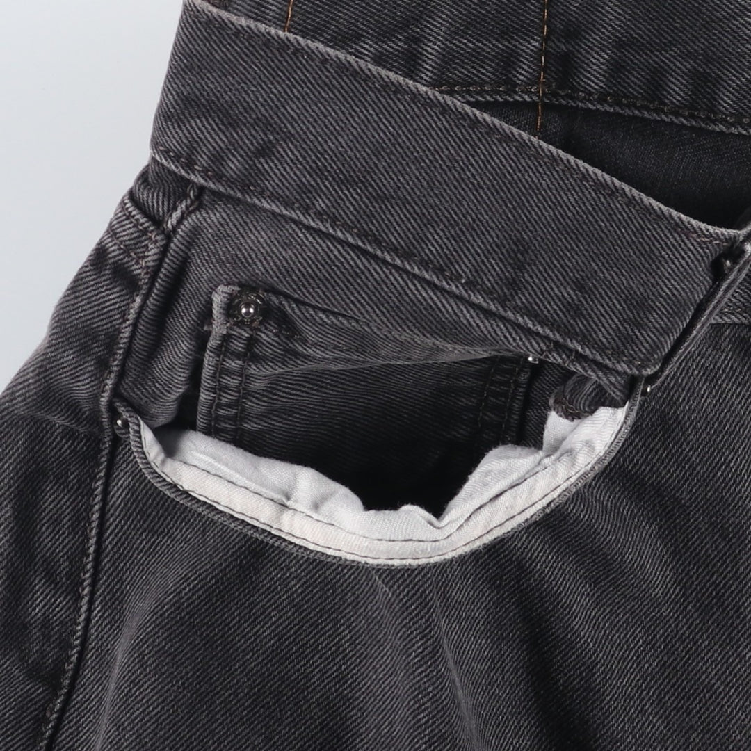 Levi's 505 Black Denim Tapered Denim Pants for Men, W31 equivalent cotton black type Vintage Second Hand