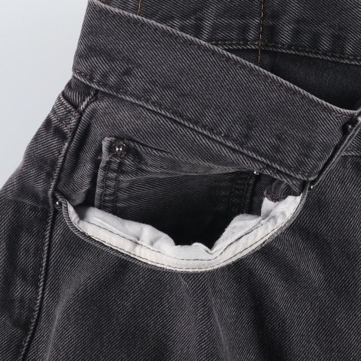 Levi's 505 Black Denim Tapered Denim Pants for Men, W31 equivalent cotton black type Vintage Second Hand