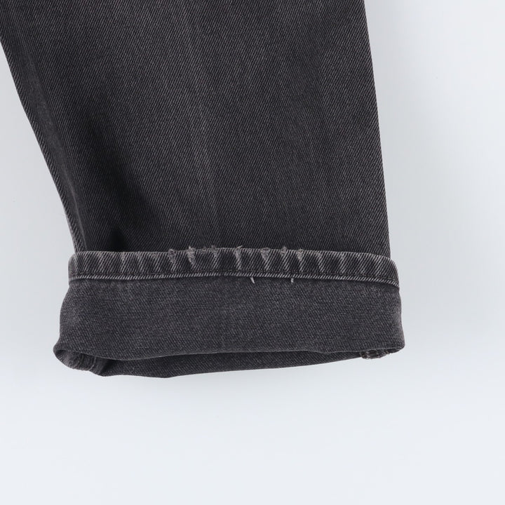 Levi's 505 Black Denim Tapered Denim Pants for Men, W31 equivalent cotton black type Vintage Second Hand