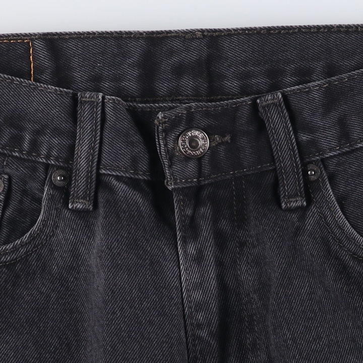 Levi's 505 Black Denim Tapered Denim Pants for Men, W32 equivalent cotton black type Vintage Second Hand