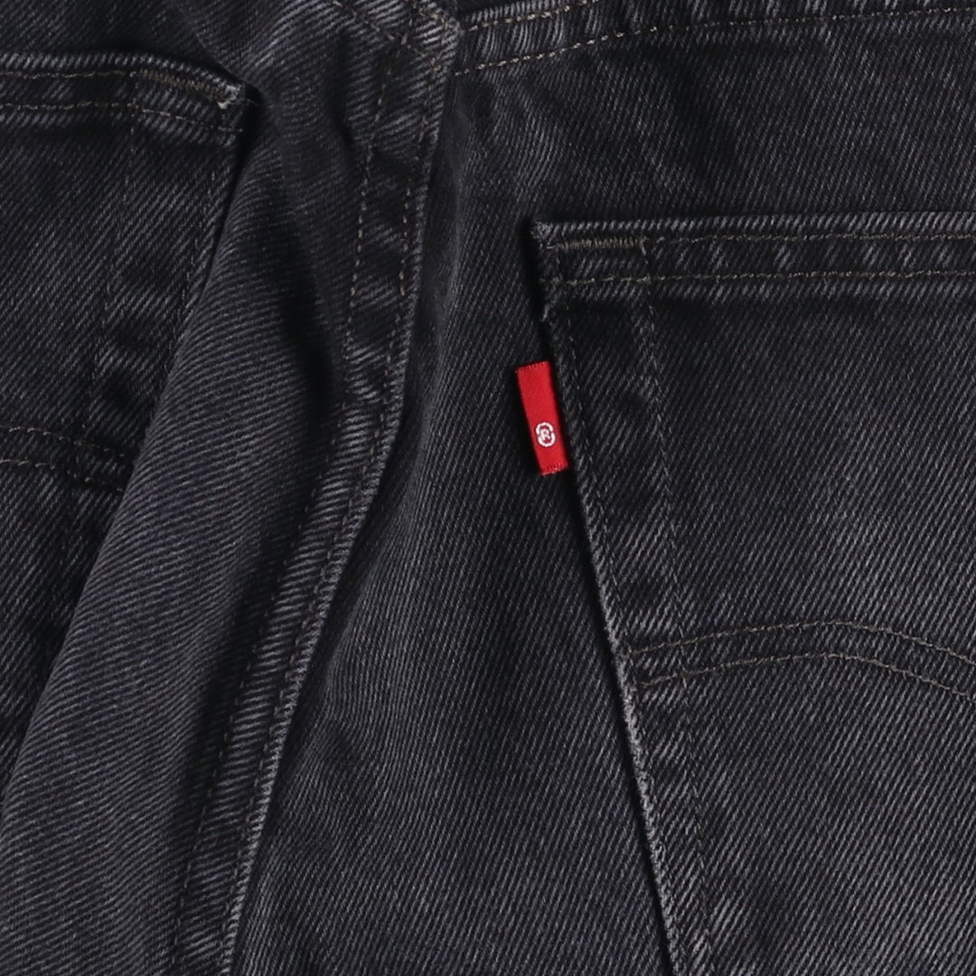 Levi's 505 Black Denim Tapered Denim Pants for Men, W32 equivalent cotton black type Vintage Second Hand