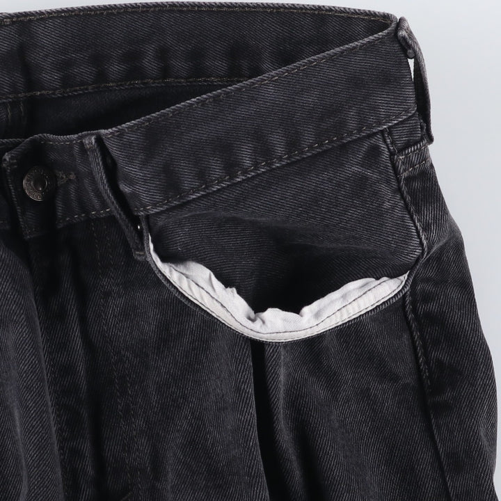 Levi's 505 Black Denim Tapered Denim Pants for Men, W32 equivalent cotton black type Vintage Second Hand