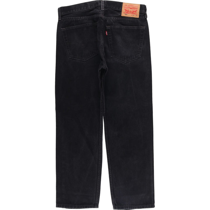 Levi's 505 Black Denim Tapered Denim Pants for Men, W32 equivalent cotton black type Vintage Second Hand