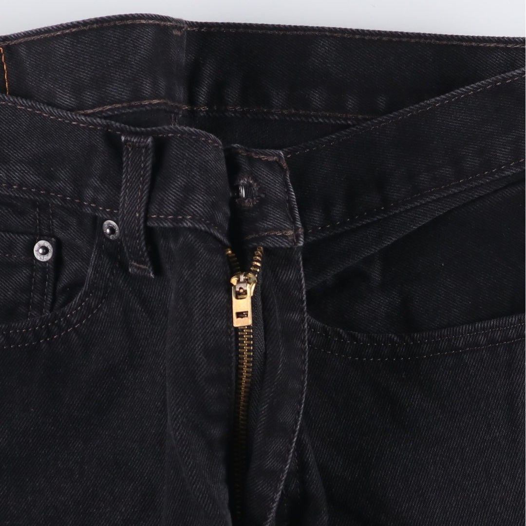 Levi's 505 Black Denim Tapered Denim Pants for Men, W32 equivalent cotton black type Vintage Second Hand