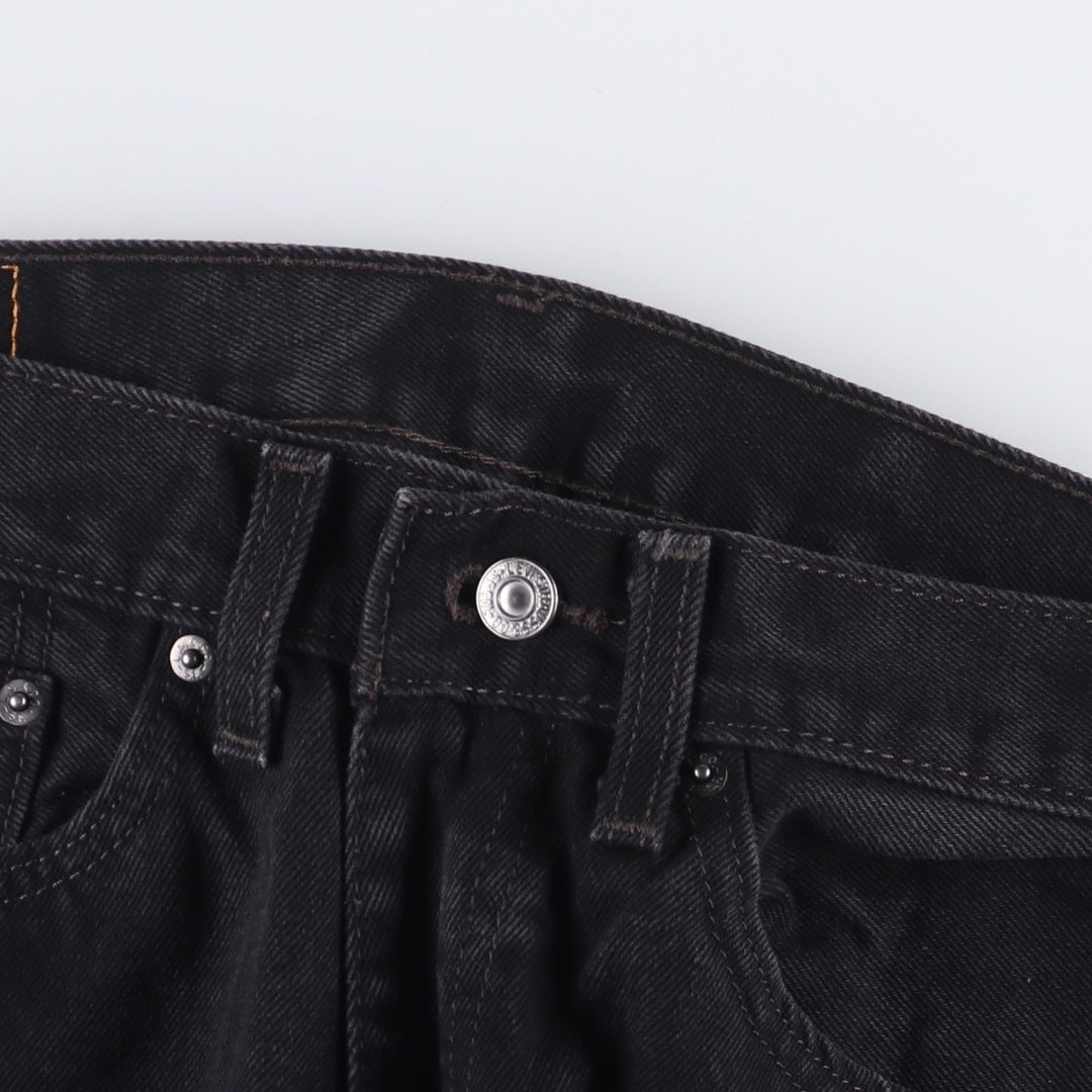 Levi's 505 Black Denim Tapered Denim Pants for Men, W32 equivalent cotton black type Vintage Second Hand