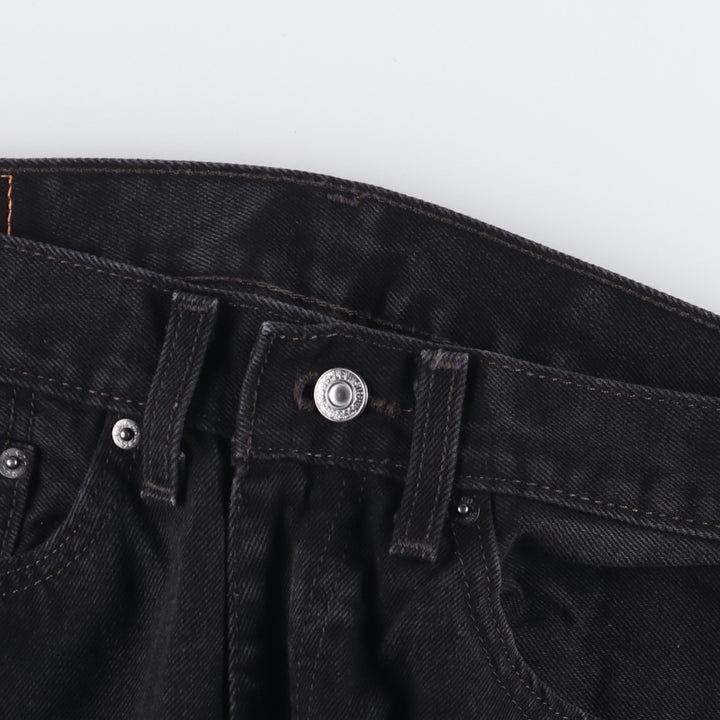 Levi's 505 Black Denim Tapered Denim Pants for Men, W32 equivalent cotton black type Vintage Second Hand