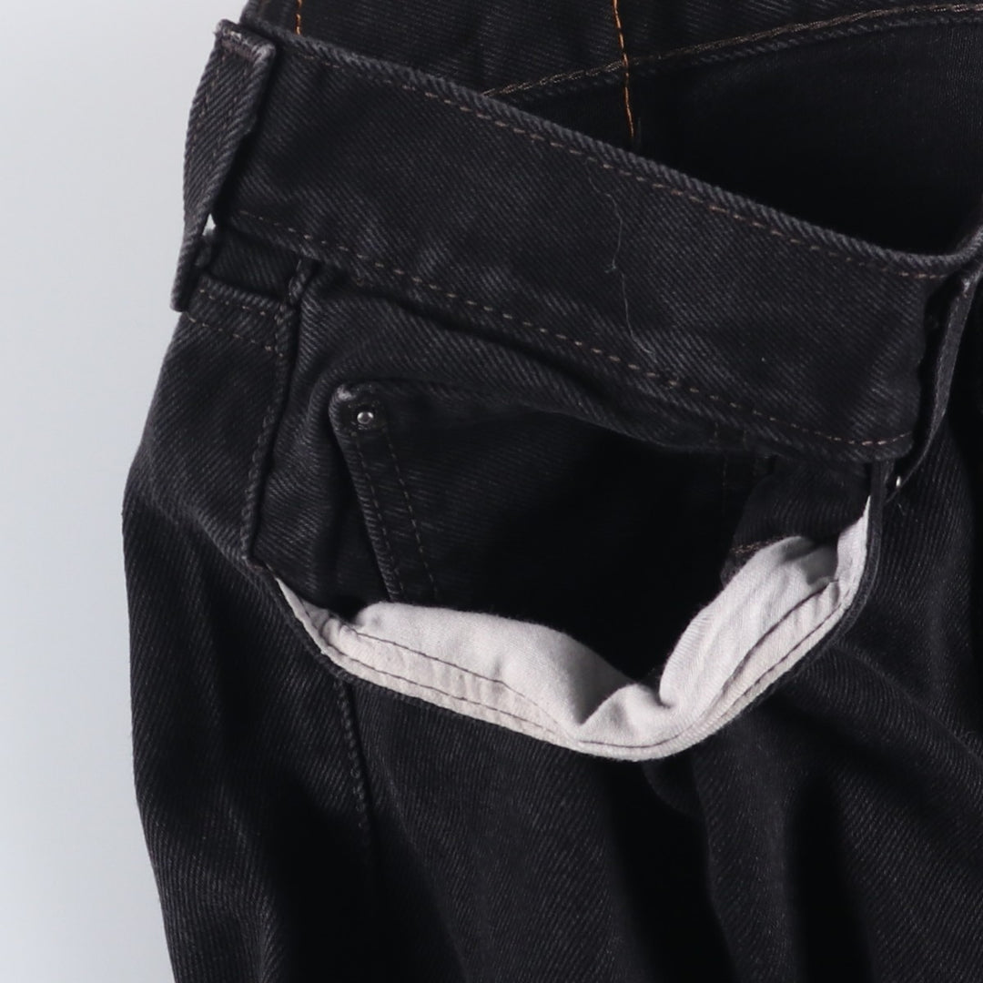 Levi's 505 Black Denim Tapered Denim Pants for Men, W32 equivalent cotton black type Vintage Second Hand