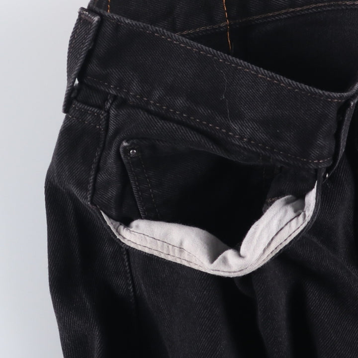 Levi's 505 Black Denim Tapered Denim Pants for Men, W32 equivalent cotton black type Vintage Second Hand