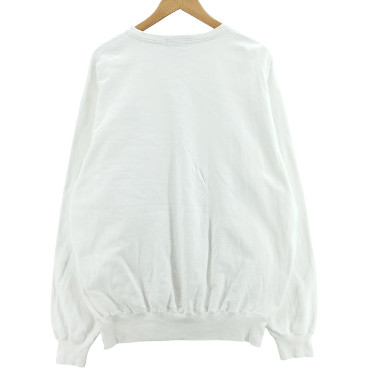 Ralph Lauren POLO by Ralph Lauren One Point Logo Sweatshirt Trainer Men's L size cotton white type Vintage Second Hand