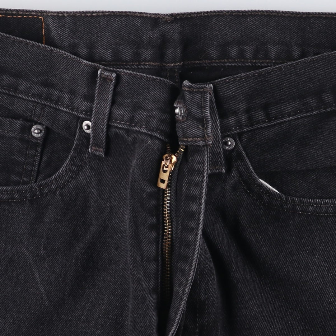 Levi's 505 Black Denim Tapered Denim Pants for Men, W34 equivalent cotton black type Vintage Second Hand