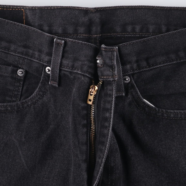 Levi's 505 Black Denim Tapered Denim Pants for Men, W34 equivalent cotton black type Vintage Second Hand