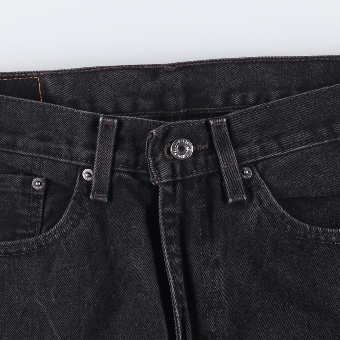 Levi's 505 Black Denim Tapered Denim Pants for Men, W34 equivalent cotton black type Vintage Second Hand