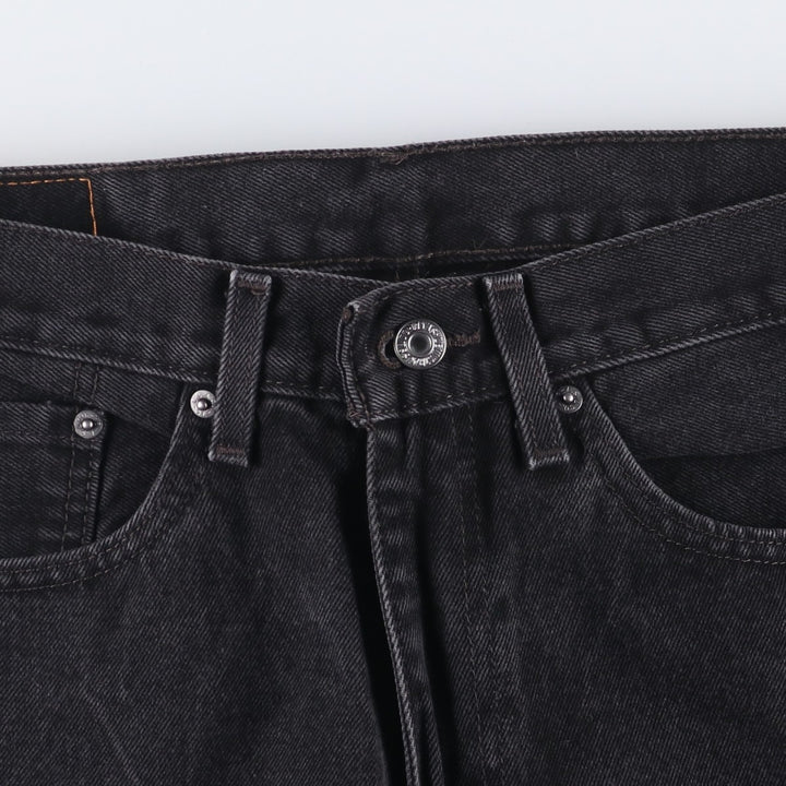 Levi's 505 Black Denim Tapered Denim Pants for Men, W34 equivalent cotton black type Vintage Second Hand