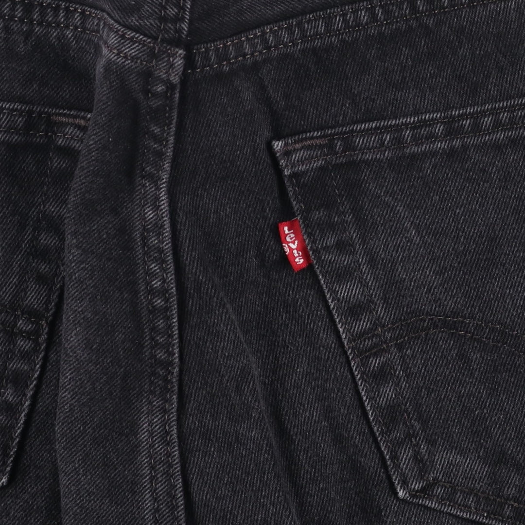 Levi's 505 Black Denim Tapered Denim Pants for Men, W34 equivalent cotton black type Vintage Second Hand