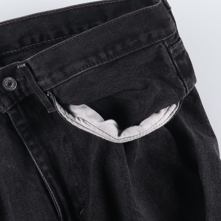 Levi's 505 Black Denim Tapered Denim Pants for Men, W34 equivalent cotton black type Vintage Second Hand