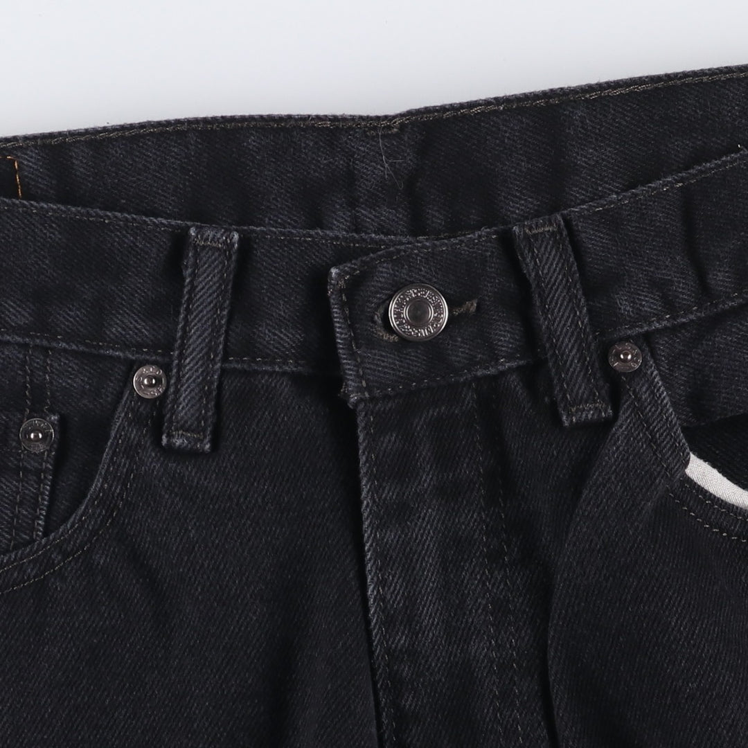 Levi's 505 Black Denim Tapered Denim Pants for Men, W34 equivalent cotton black type Vintage Second Hand