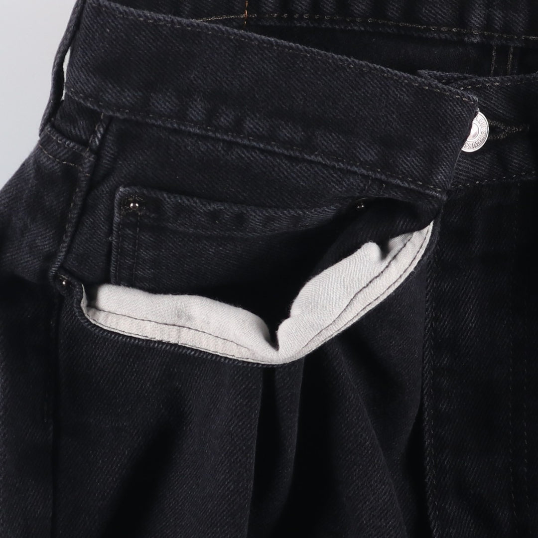 Levi's 505 Black Denim Tapered Denim Pants for Men, W34 equivalent cotton black type Vintage Second Hand