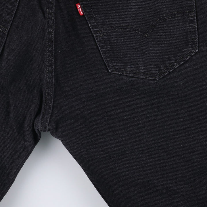 Levi's 505 Black Denim Tapered Denim Pants for Men, W34 equivalent cotton black type Vintage Second Hand