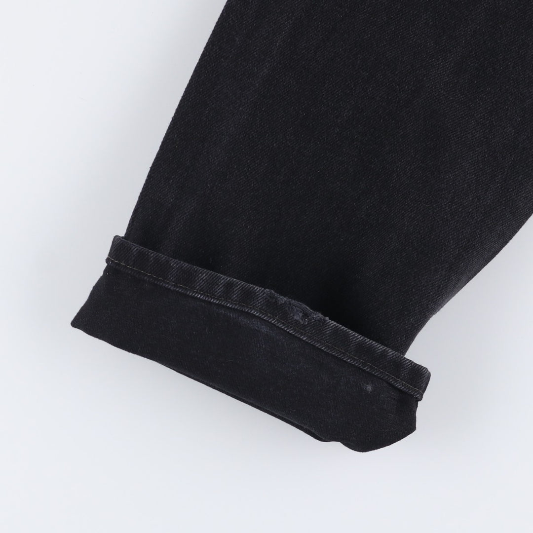Levi's 505 Black Denim Tapered Denim Pants for Men, W34 equivalent cotton black type Vintage Second Hand