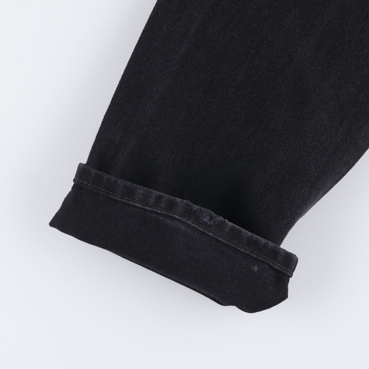 Levi's 505 Black Denim Tapered Denim Pants for Men, W34 equivalent cotton black type Vintage Second Hand