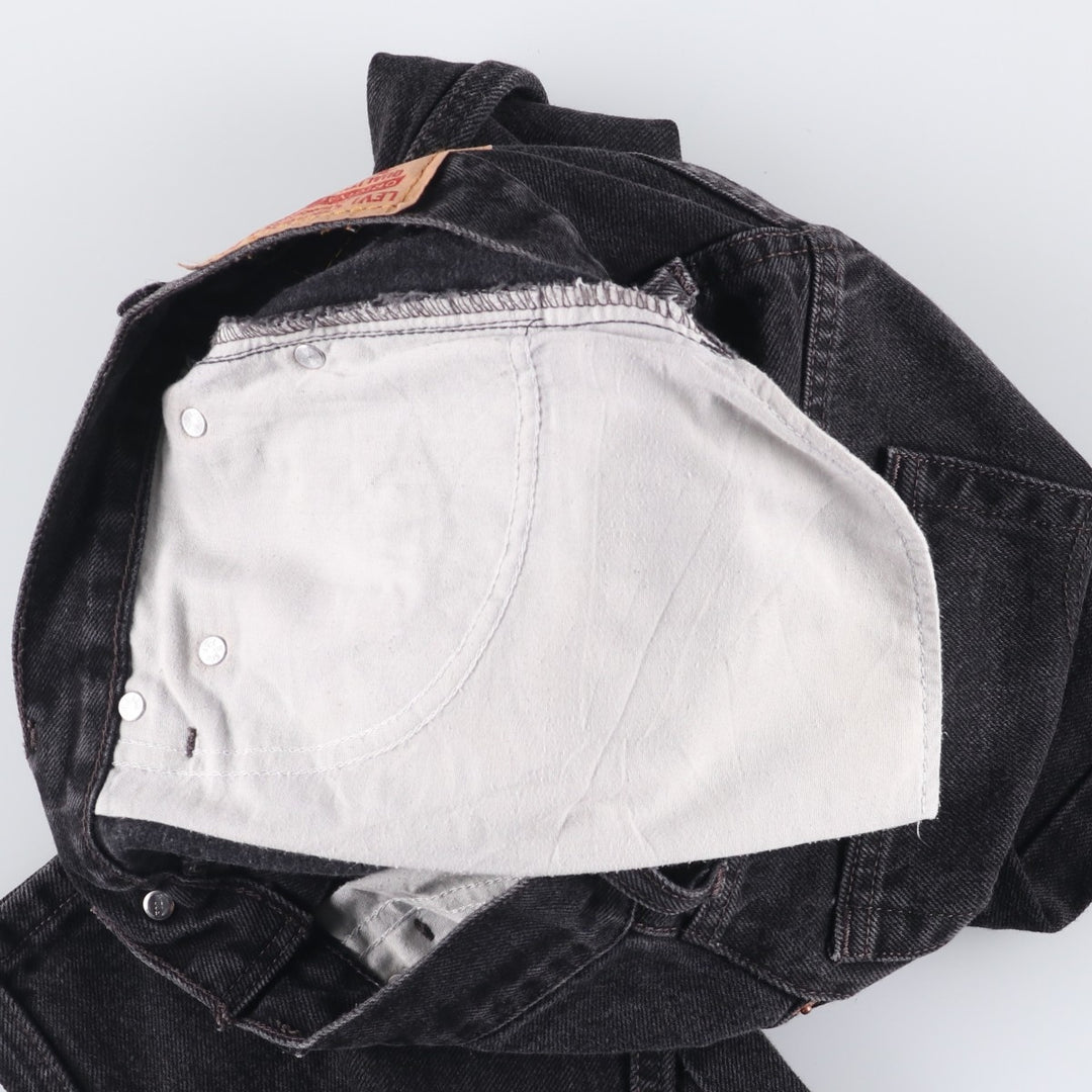 2000'S Levi's 505 Regular Fit Black Denim Tapered Denim Pants, Men's Size W29 cotton black type Vintage Second Hand
