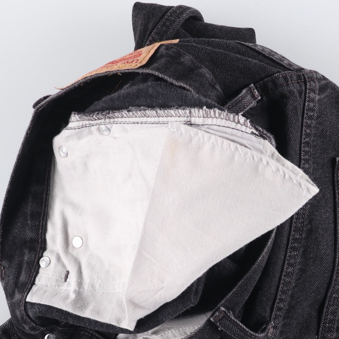 2000'S Levi's 505 Regular Fit Black Denim Tapered Denim Pants, Men's Size W29 cotton black type Vintage Second Hand