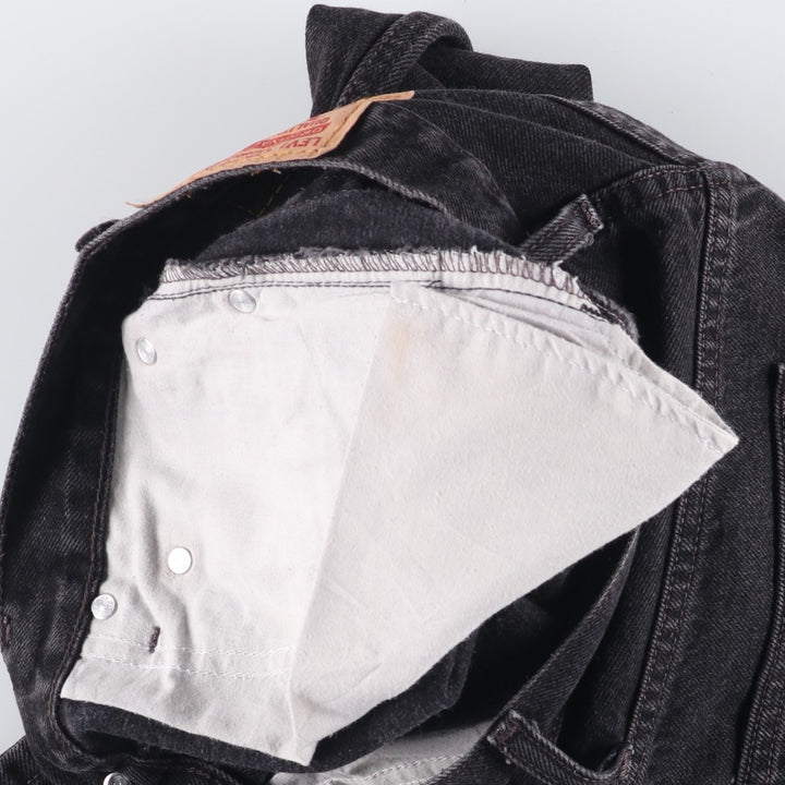 2000'S Levi's 505 Regular Fit Black Denim Tapered Denim Pants, Men's Size W29 cotton black type Vintage Second Hand