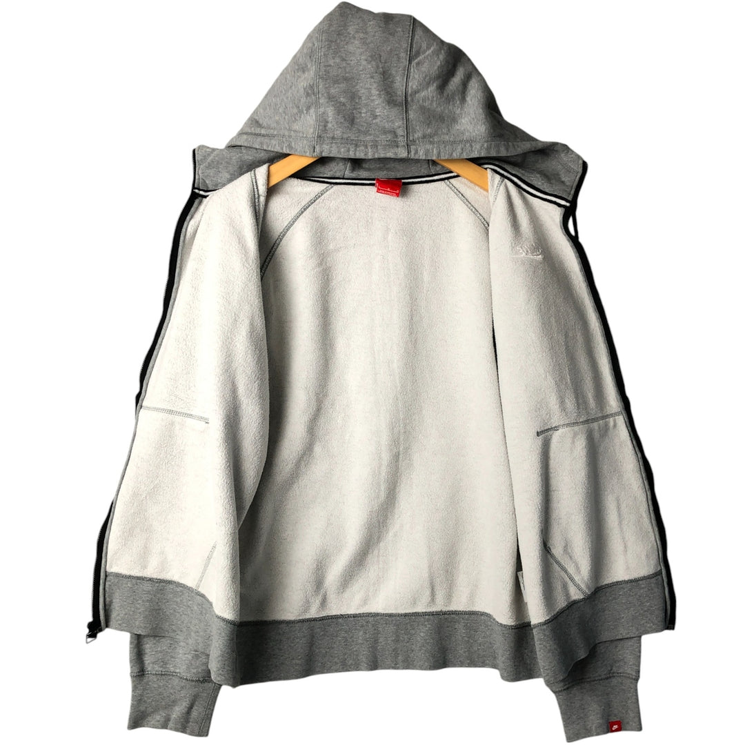 Nike Sweat Full Zip Hoodie Men's Size L cotton gray type Vintage Second Hand