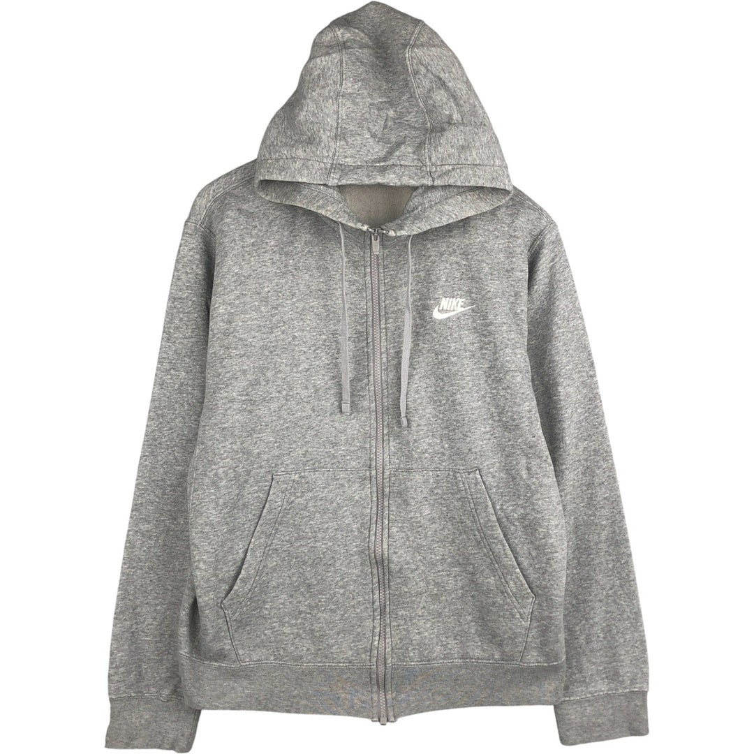 Nike Sweat Full Zip Hoodie, Men's Size S cotton gray type Vintage Second Hand
