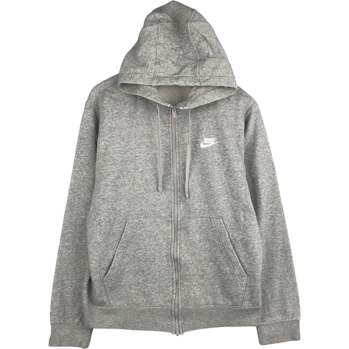 Nike Sweat Full Zip Hoodie, Men's Size S cotton gray type Vintage Second Hand