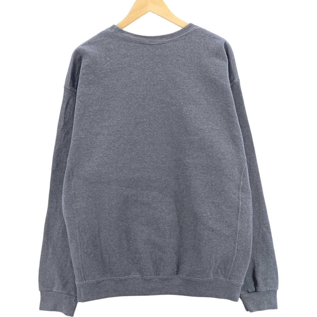 00'S ~ Russell plain blank sweatshirt, sweatshirt, men's XL size cotton navy blue type Vintage Second Hand