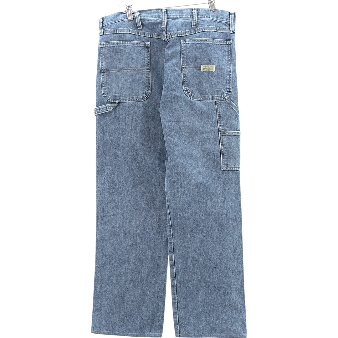 00'S Wrangler CARPENTER denim painter pants for men, equivalent to w36 cotton blue type Vintage Second Hand