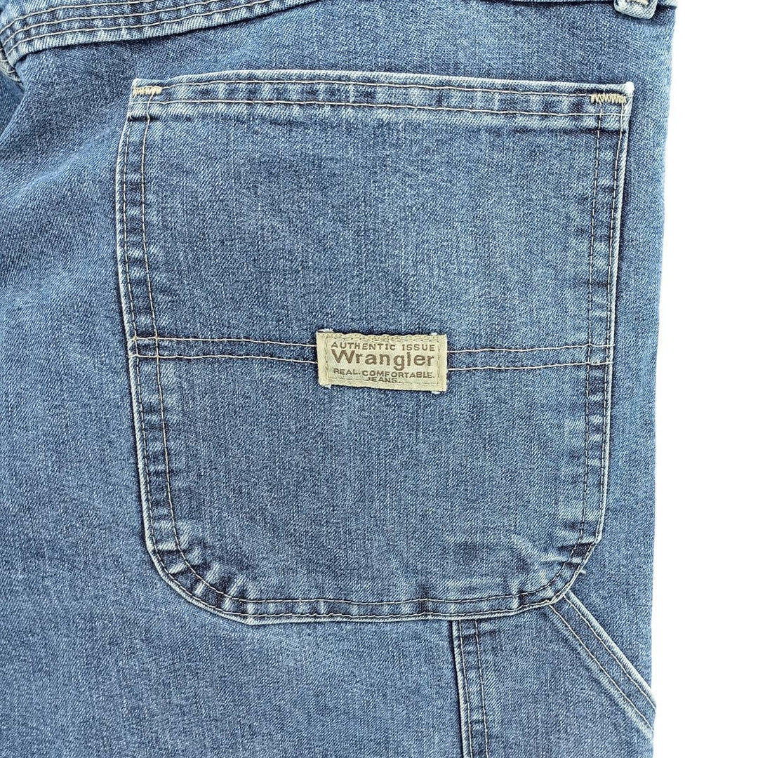 00'S Wrangler CARPENTER denim painter pants for men, equivalent to w36 cotton blue type Vintage Second Hand