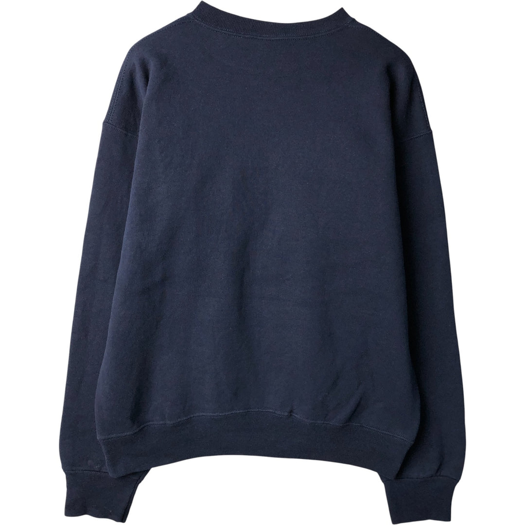 Vintage 90'S BASSETT-WALKER plain blank sweatshirt, made in the USA, size L, men's cotton navy blue type Vintage Second Hand