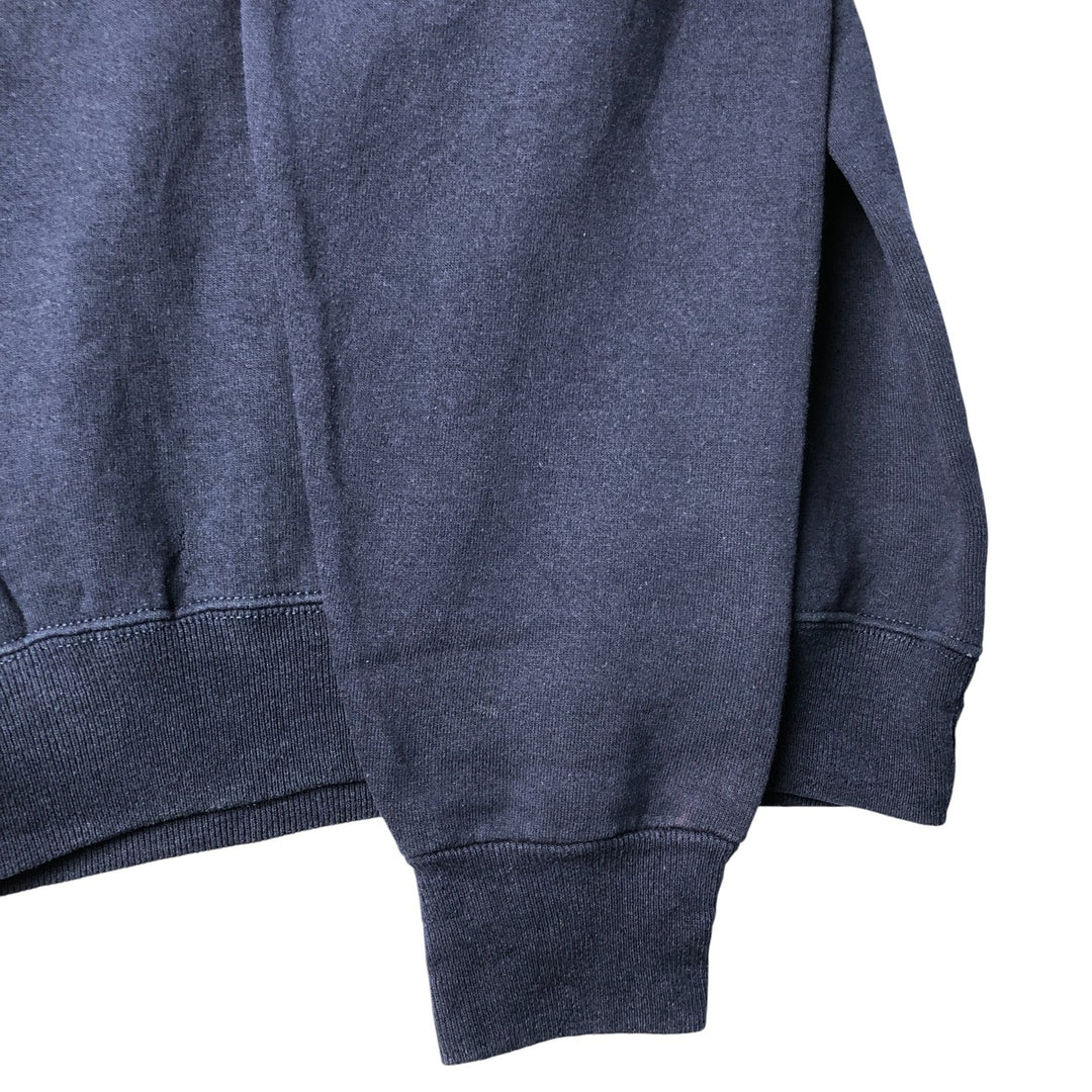 Vintage 90'S BASSETT-WALKER plain blank sweatshirt, made in the USA, size L, men's cotton navy blue type Vintage Second Hand